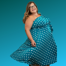 Load image into Gallery viewer, Calista Maxi Teal Polka
