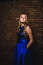 Load image into Gallery viewer, Royal blue halter and ball skirt
