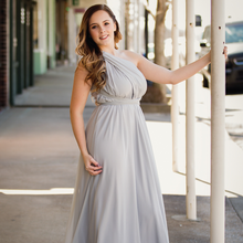 Load image into Gallery viewer, Calista Dove Gray Tulle Maxi
