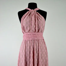 Load image into Gallery viewer, Calista Blush Pink Lace Midi Infinity Dress

