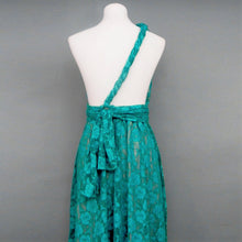 Load image into Gallery viewer, CHOIR Teal Lace Infinity Dress, Midi
