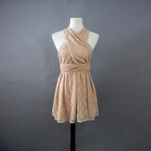 Load image into Gallery viewer, CHOIR Beige Lace Mini Dress
