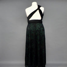 Load image into Gallery viewer, CHOIR Black and Green Lace Infinity Dress
