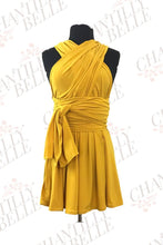 Load image into Gallery viewer, CHOIR Yellow Gold Mini Dress

